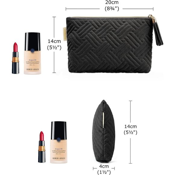 BAGSMART Women 2 Pcs Purse Travel Pouch for Makeup Small Cosmetic Bag - Picture 6 of 8